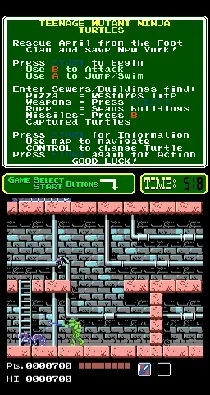 PlayChoice-10: Teenage Mutant Ninja Turtles screen shot game playing
